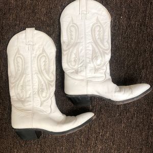 Nocona white vintage cowboy boots